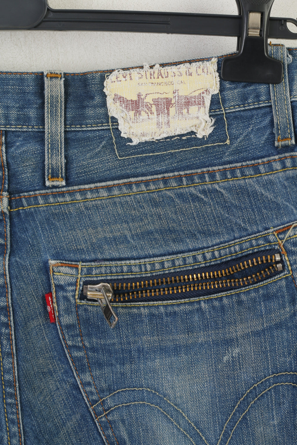 Levi's 513 Men 32 Jeans Pantalon Bleu Denim Skinny Leg Coton Pantalon Vintage