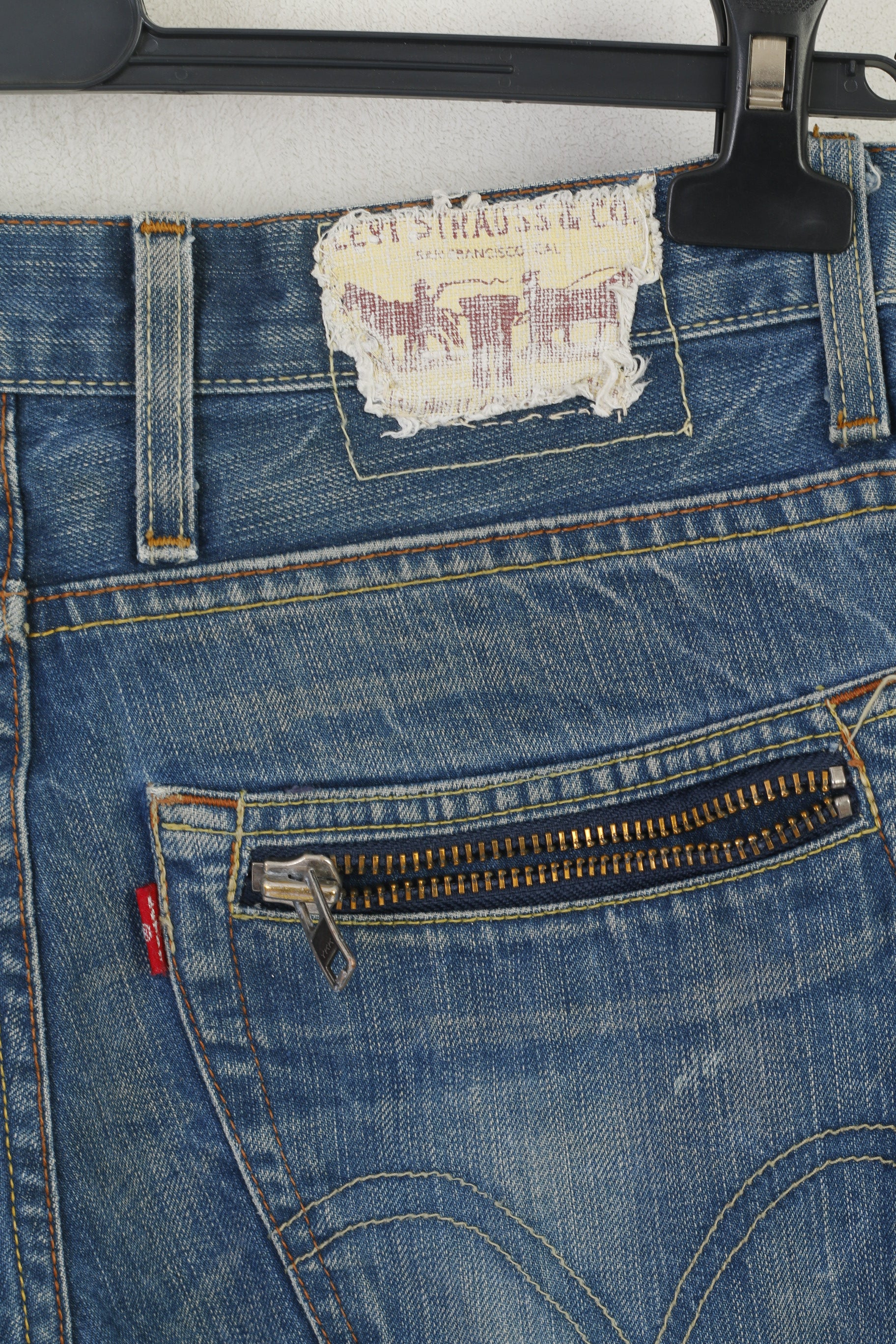 Levi's 513 Men 32 Jeans Pantalon Bleu Denim Skinny Leg Coton Pantalon Vintage