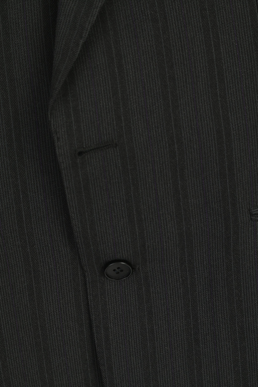 Yves Saint Laurent Hommes 38 Blazer Charbon Rayé Laine Veste France à Simple Boutonnage