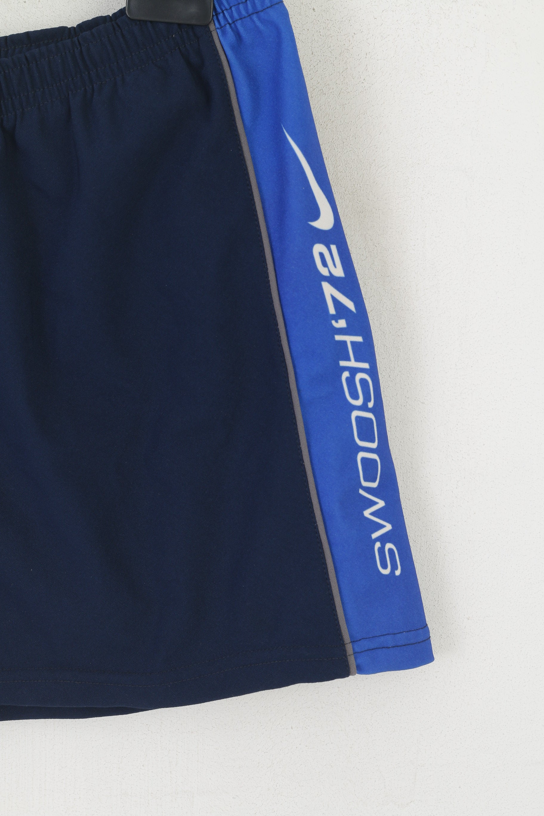 Nike Homme XXL Short Bleu Marine Swoosh '72 Sportswear Vintage Activewear