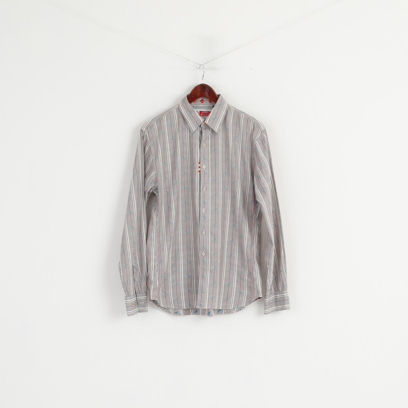 Robert Graham The Freshly Laundered Men M Camicia casual Top in cotone a righe multiple