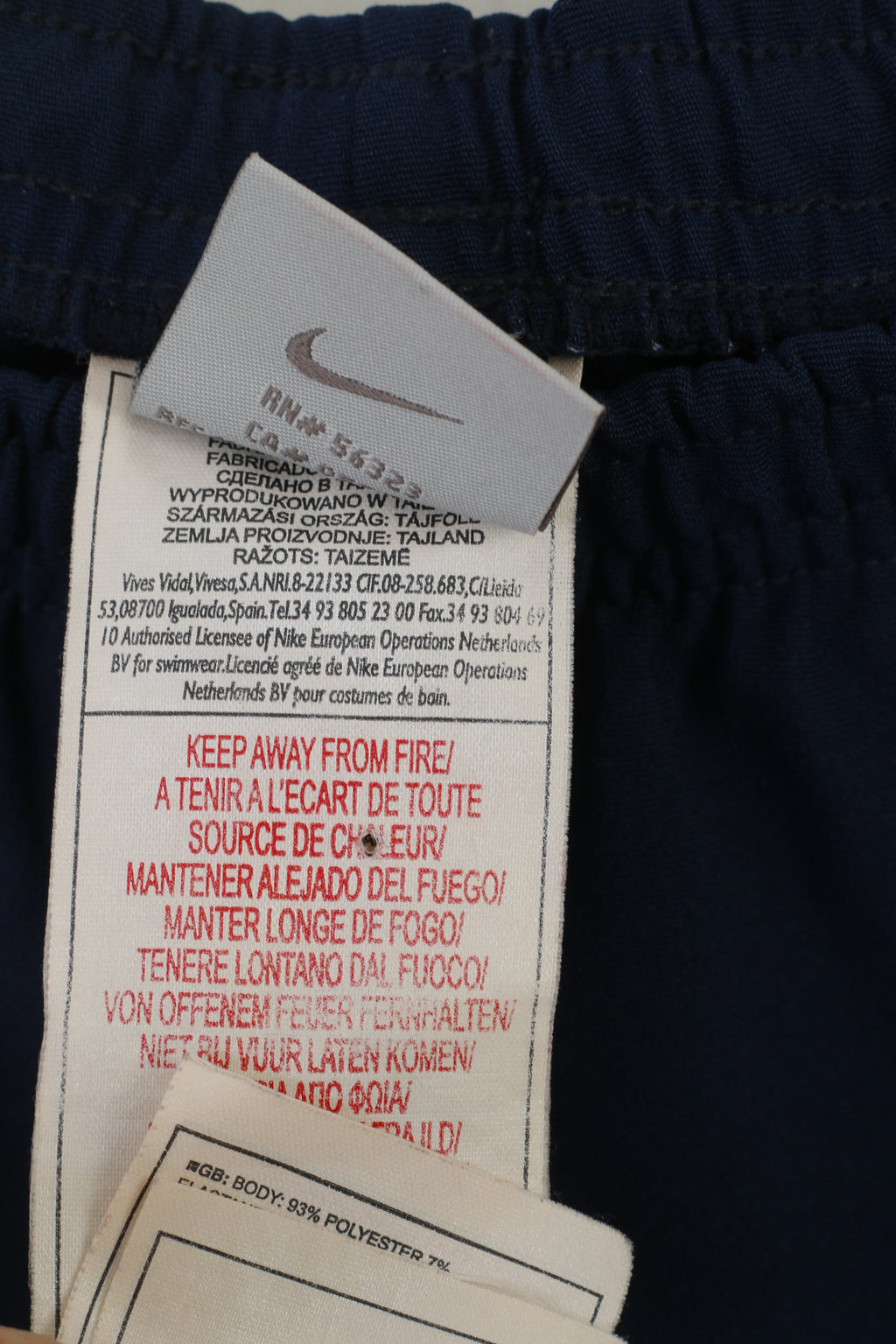 Nike Homme XXL Short Bleu Marine Swoosh '72 Sportswear Vintage Activewear