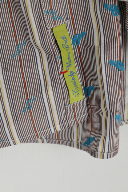 Robert Graham The Freshly Laundered Men M Casual Shirt Multi Striped Cotton Top