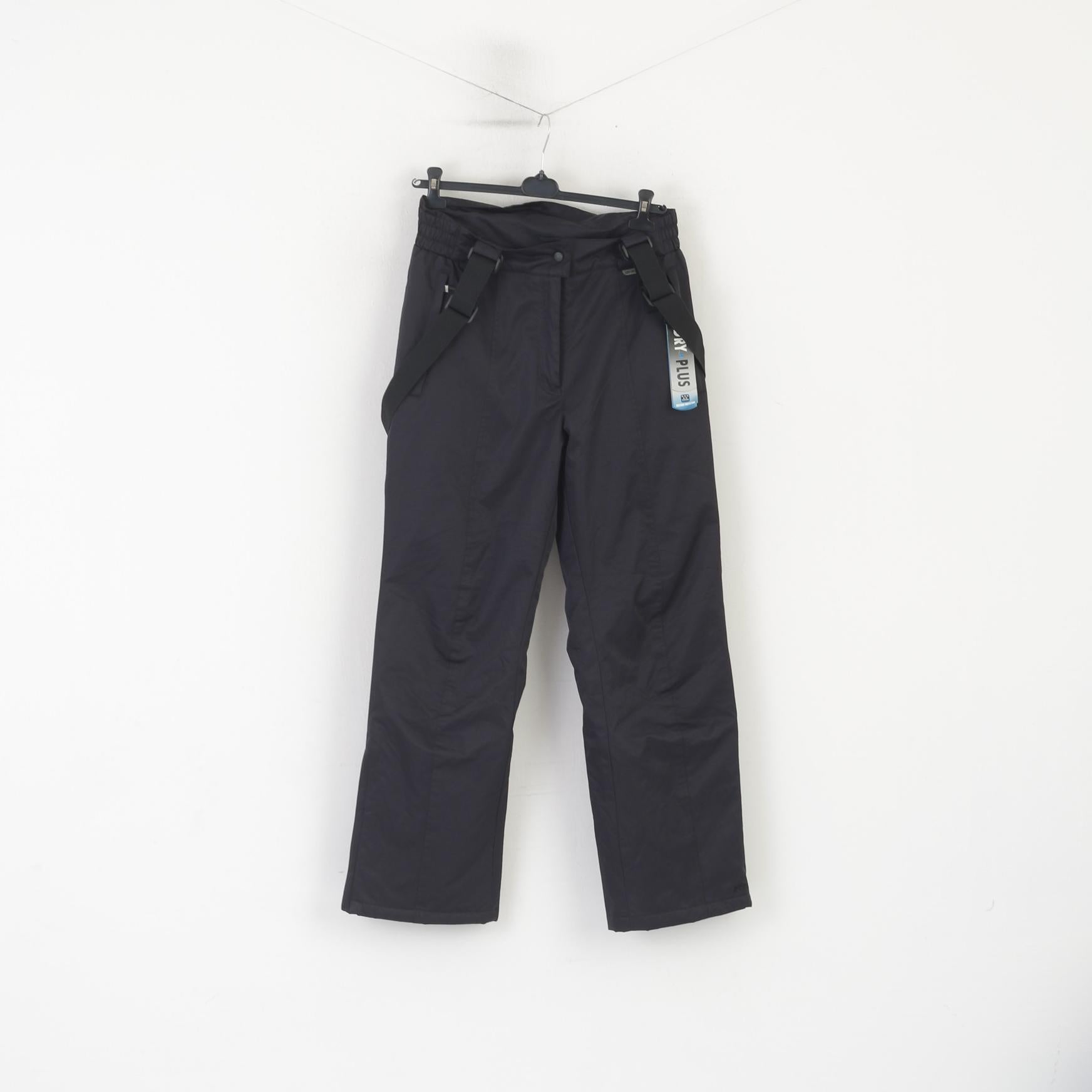 New Etirel Women 18 XL Ski Trousers Black  Dry Plus Nylon Salopette Snow Pants