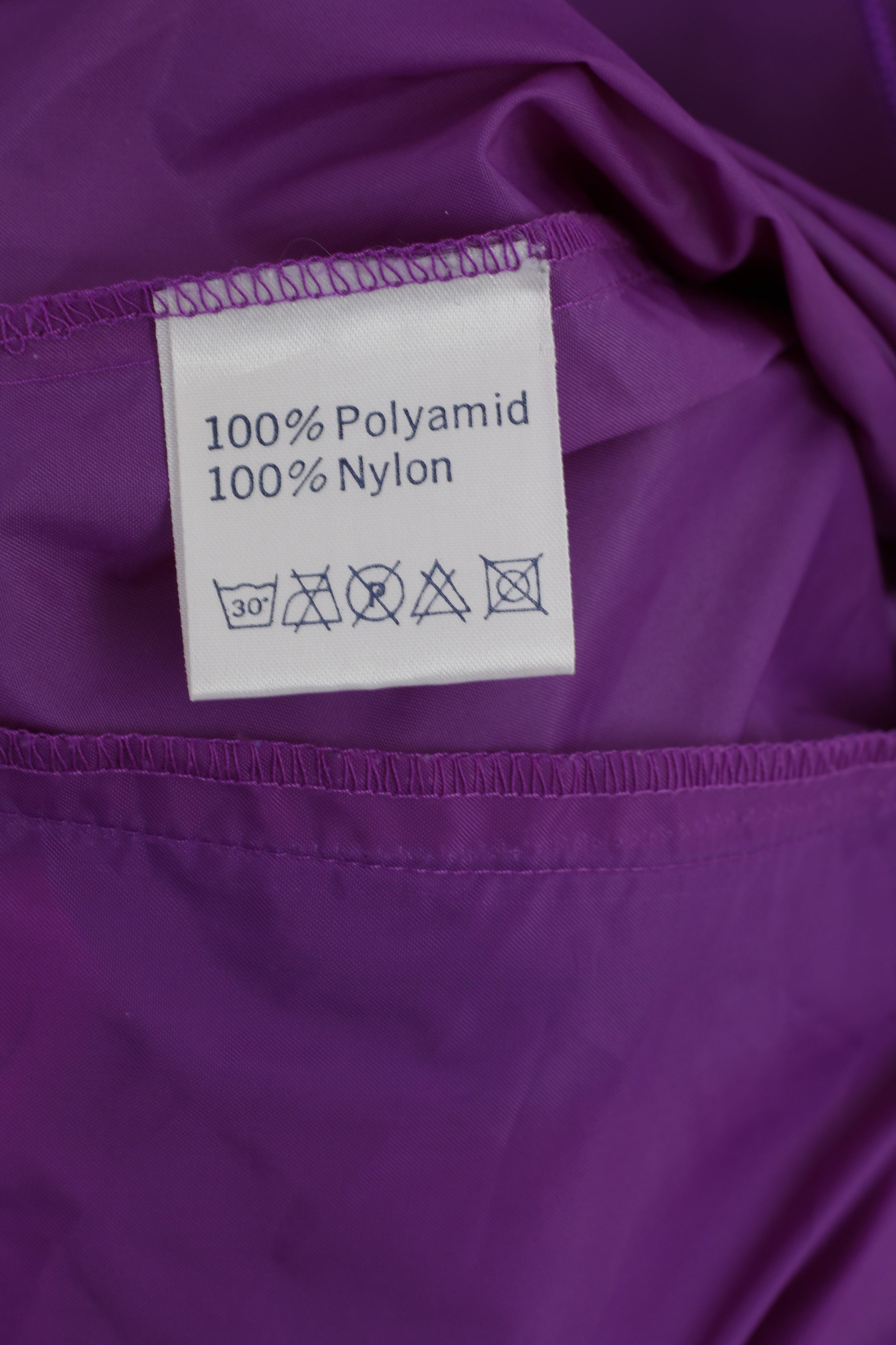 Active Men L Veste de pluie Violet Pull en nylon imperméable rétro avec capuche cachée