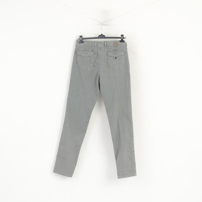 Piatto Uomo 52 36 Pantaloni Pantaloni grigi con imbottitura in cotone e elastan -U Pantaloni chino Made in Italy