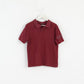 DKNY Mens M Polo Shirt Maroon Cotton Detailed Buttons Classic Top