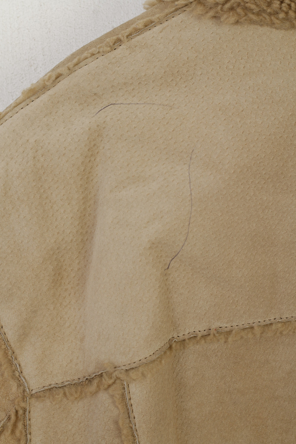 Angelo Litrico C&amp;A Giacca da donna M Giacca in pelle beige vintage Country Field con cerniera