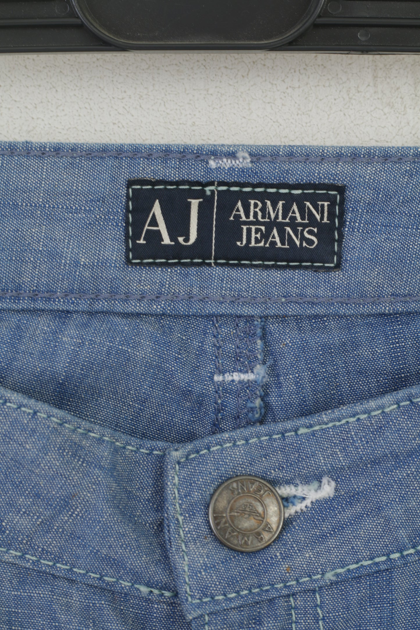Armani Jeans Women 27 Trousers Blue Cotton Italy Indigo Series 004 Bootcut Pants