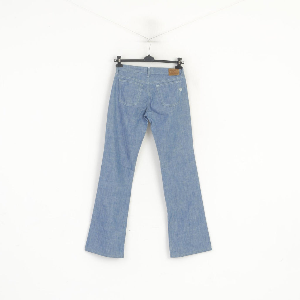 Pantaloni Armani Jeans Donna 27 Pantaloni Blu Cotone Italia Indaco Serie 004 Pantaloni Bootcut