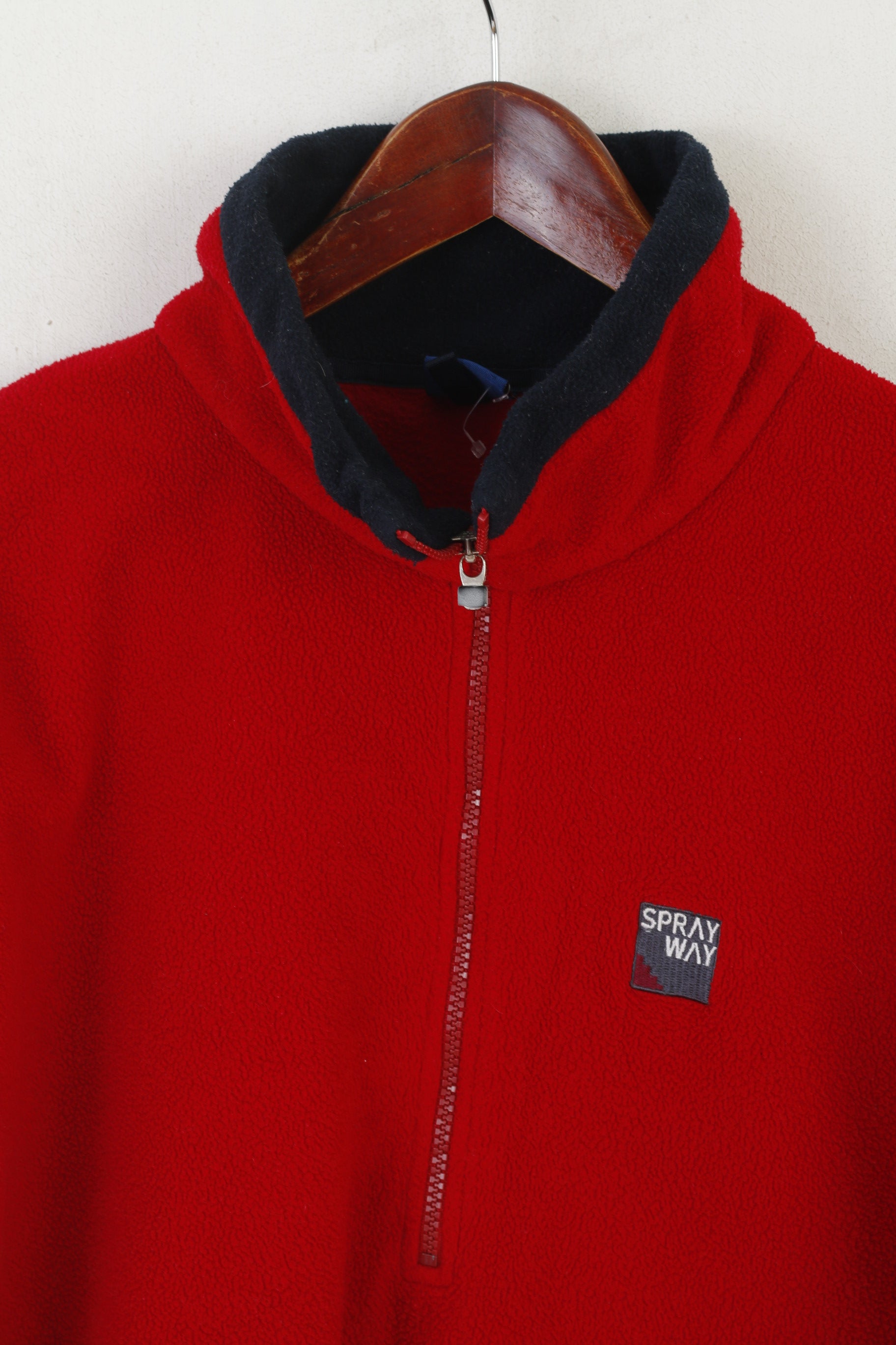 Sprayway Men XL Fleece Top Rouge Vintage Zip Neck Outdoor Sweatshirt