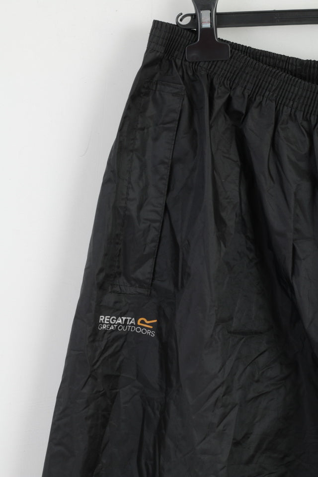 New Regatta Mens XXXL 62-64 Trousers Black Hydrafort Plus Size Outdoor Pants