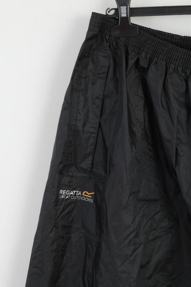 Nuovi pantaloni Regatta da uomo XXXL 62-64 Pantaloni da esterno neri Hydrafort Plus Size