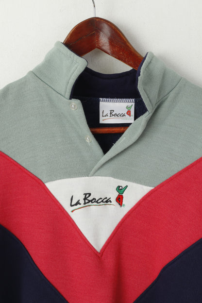 La Bocca Femmes S / M Sweatshirt Vintage Navy Festival Retro Sport Top