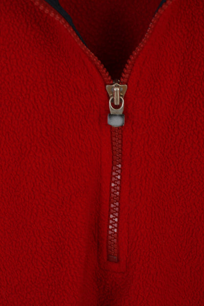 Sprayway Men XL Fleece Top Red Vintage Zip Neck Outdoor Sweateshirt