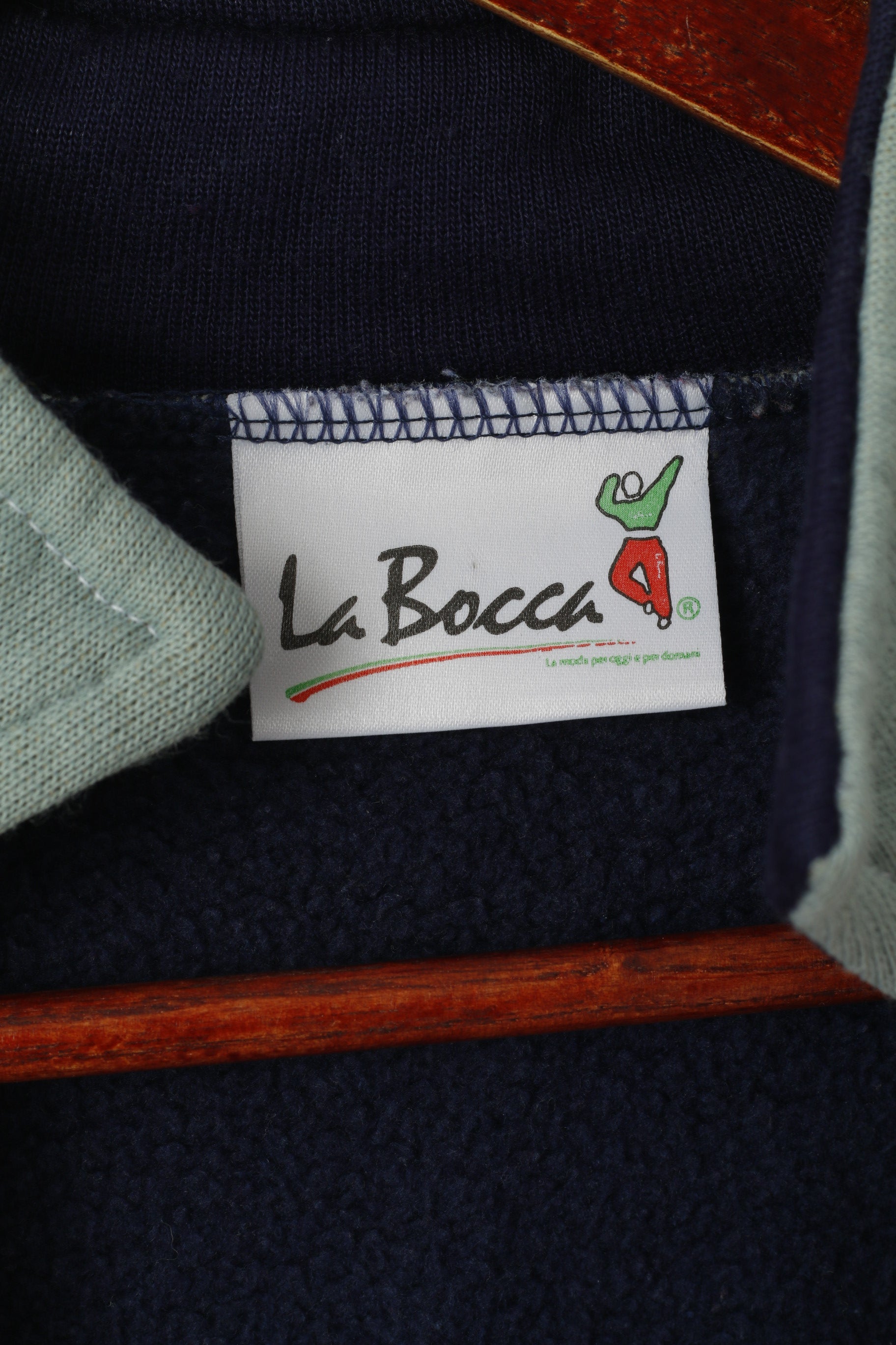 La Bocca Women S / M Sweatshirt Vintage Navy Festival Retro Sport Top