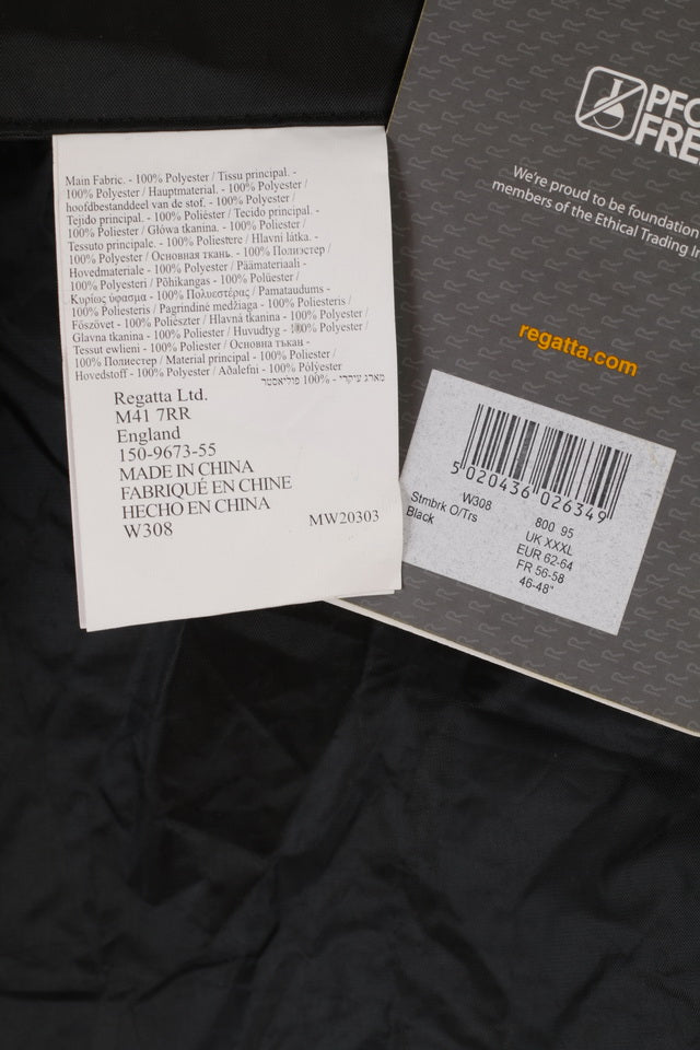 Nuovi pantaloni Regatta da uomo XXXL 62-64 Pantaloni da esterno neri Hydrafort Plus Size