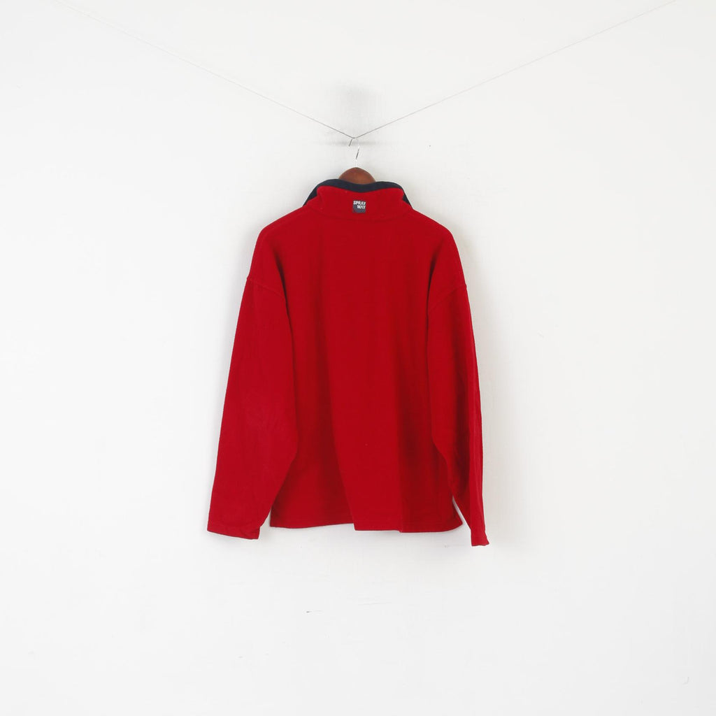 Sprayway Men XL Fleece Top Rouge Vintage Zip Neck Outdoor Sweatshirt