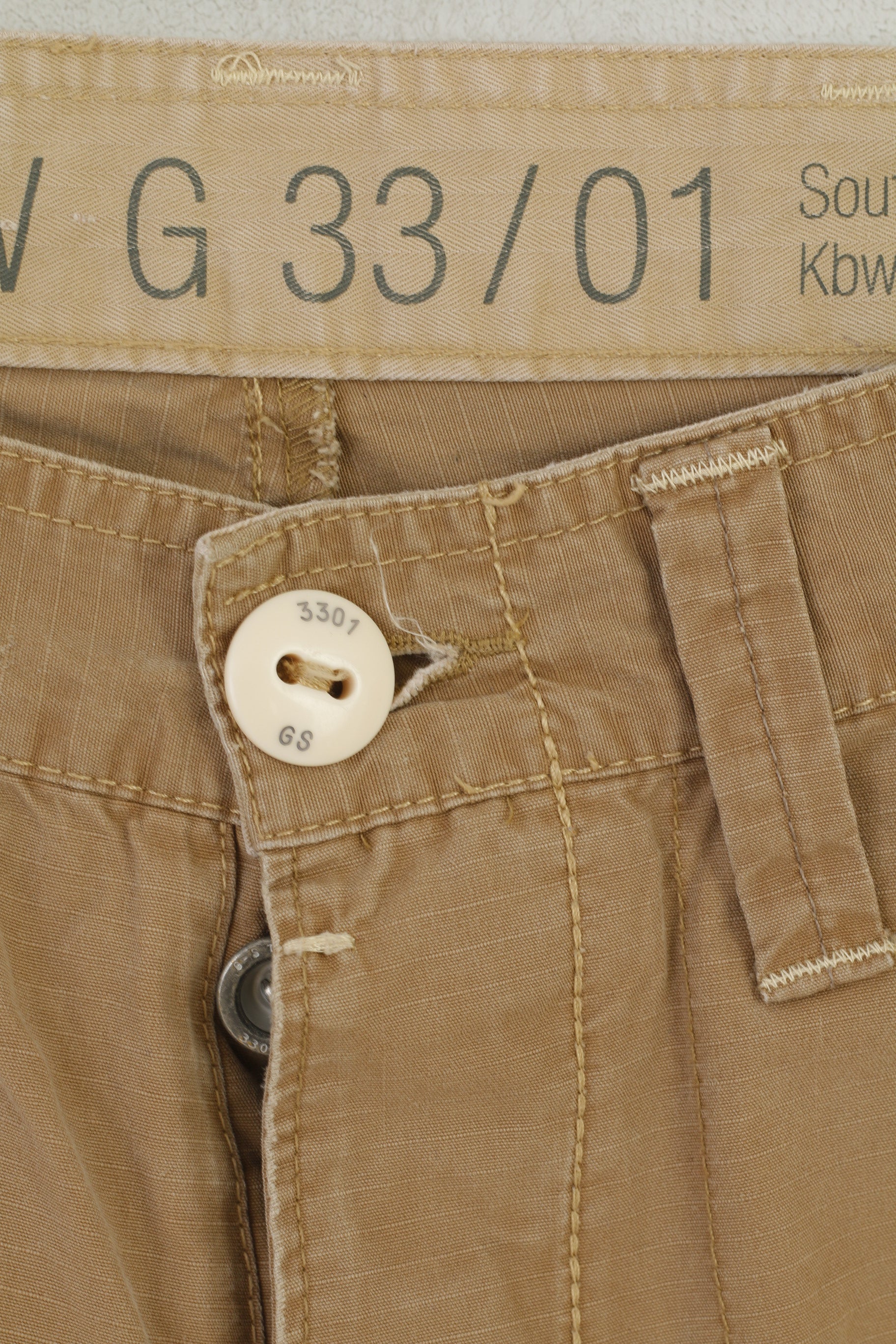 G-Star Raw Hommes 31 Pantalon Marron Coton 3301Radar Slacks Rope Pantalon Classique