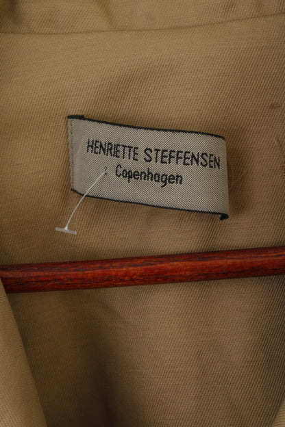 Henriette Steffensen Copenhagen Donna M Trench Cappotto Beige Cotone Doppio Petto