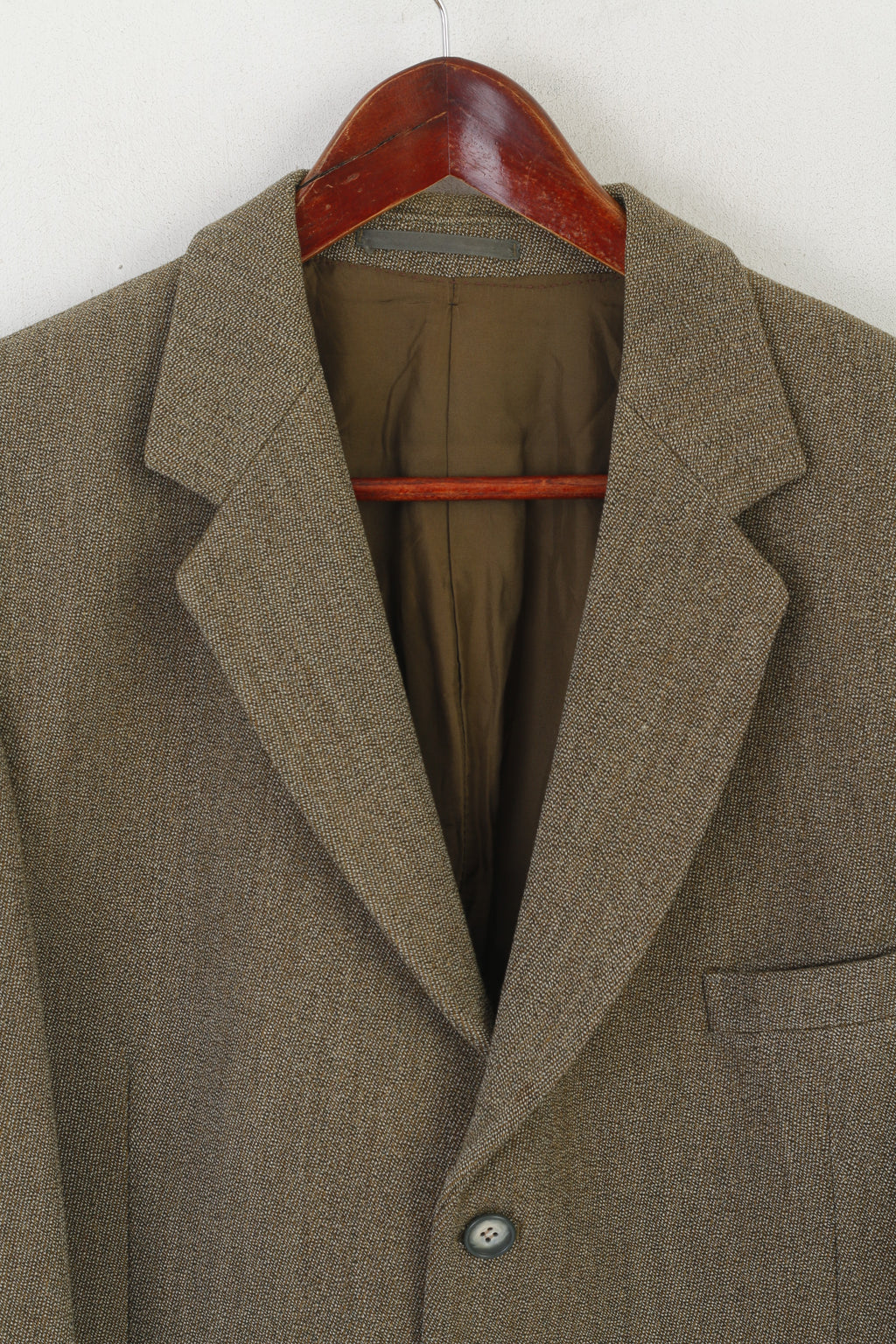 Hector James Men 40 Blazer Green Wool Vintage Single Breasted Retro Heavy Jacket