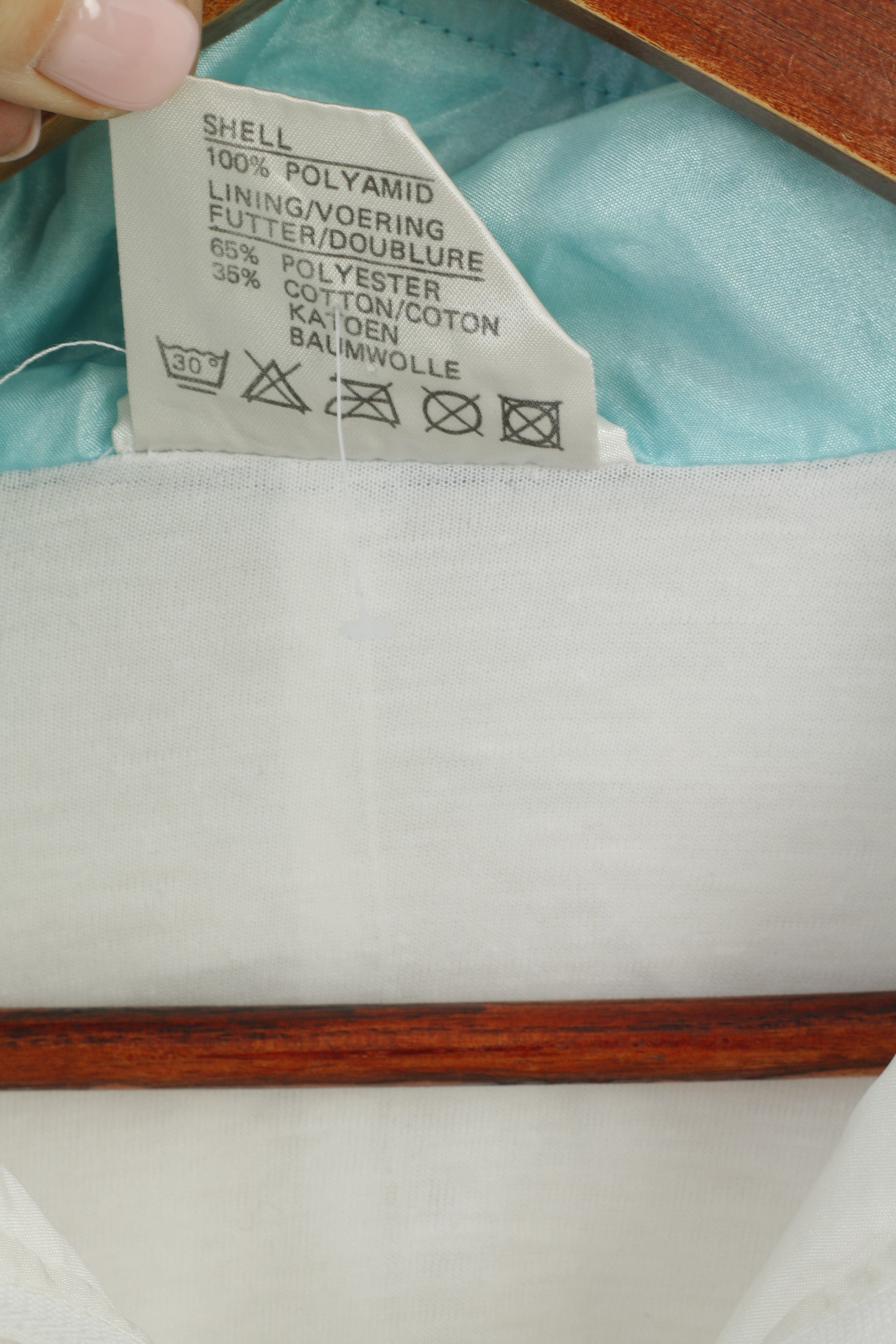 Sport Spirit Women 42 L Tracksuit White Green Vintage Shiny Jacket Trousers Nylon Waterproof Festival Set