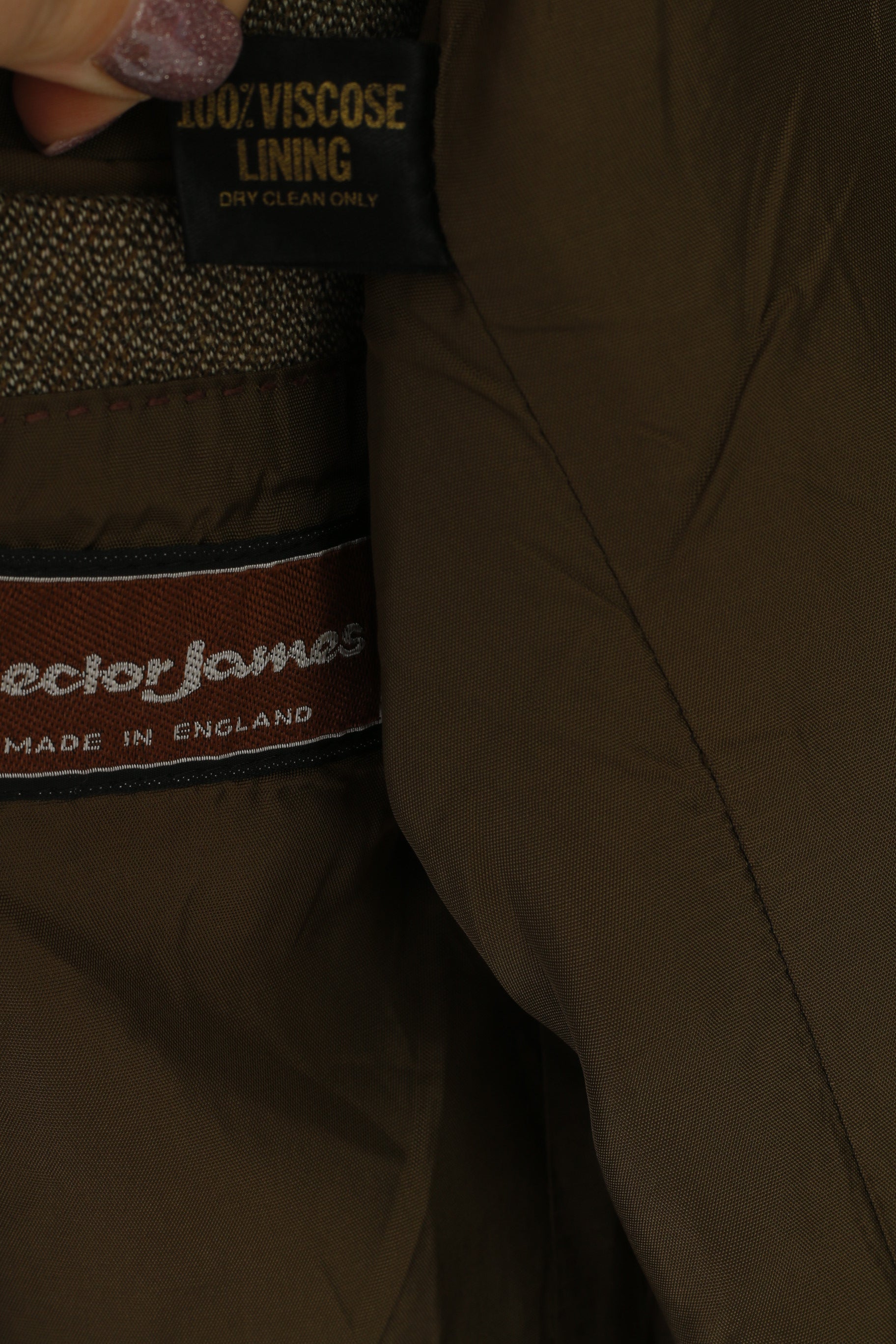 Hector James Men 40 Blazer Green Wool Vintage Single Breasted Retro Heavy Jacket