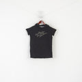 Calvin Klein Jeans Women M Shirt Black Cotton Vintage Hooded Kangaroo Pocket Top