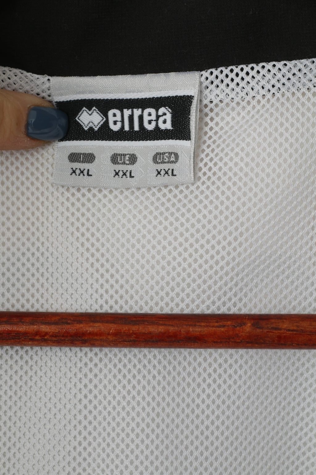 Errea Giacca XXL da uomo bianca Holland Burnley FC Sport Full Zipper Sportswear TrackTop