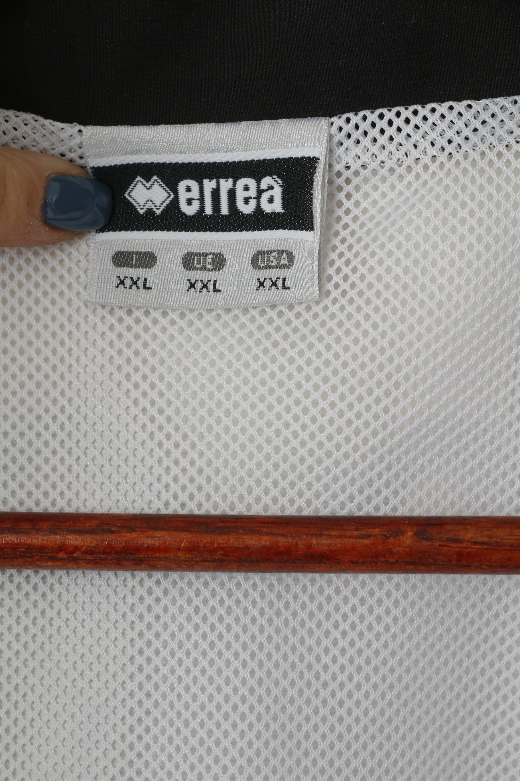 Errea Giacca XXL da uomo bianca Holland Burnley FC Sport Full Zipper Sportswear TrackTop