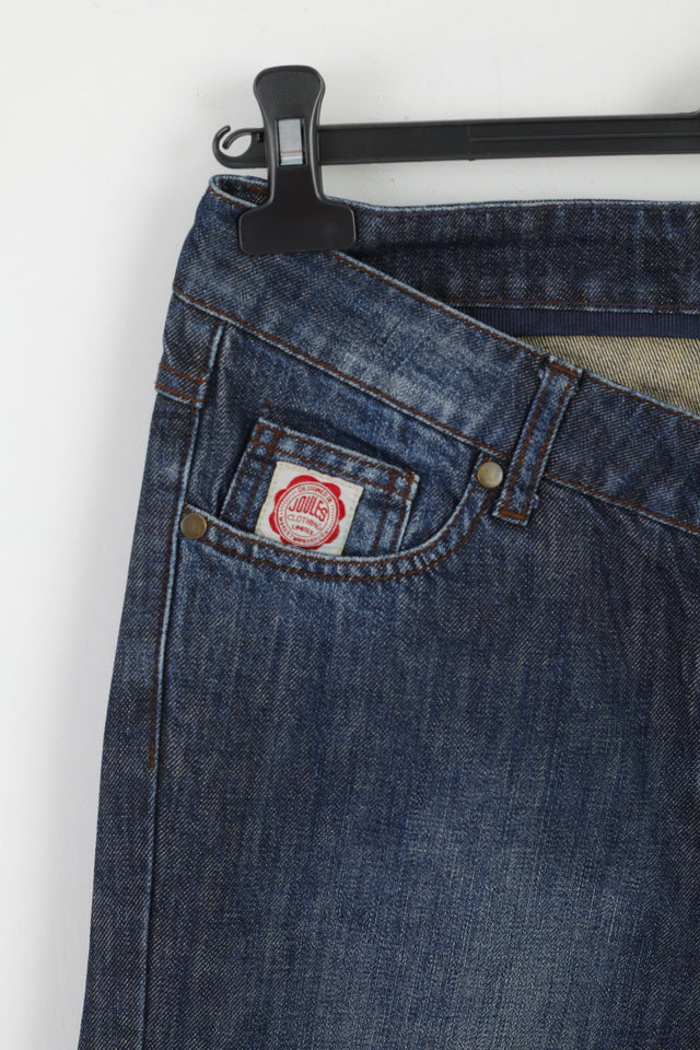 Joules Womens 14 L Jeans Trousers Navy Denim Cotton F_Hazzard Pants