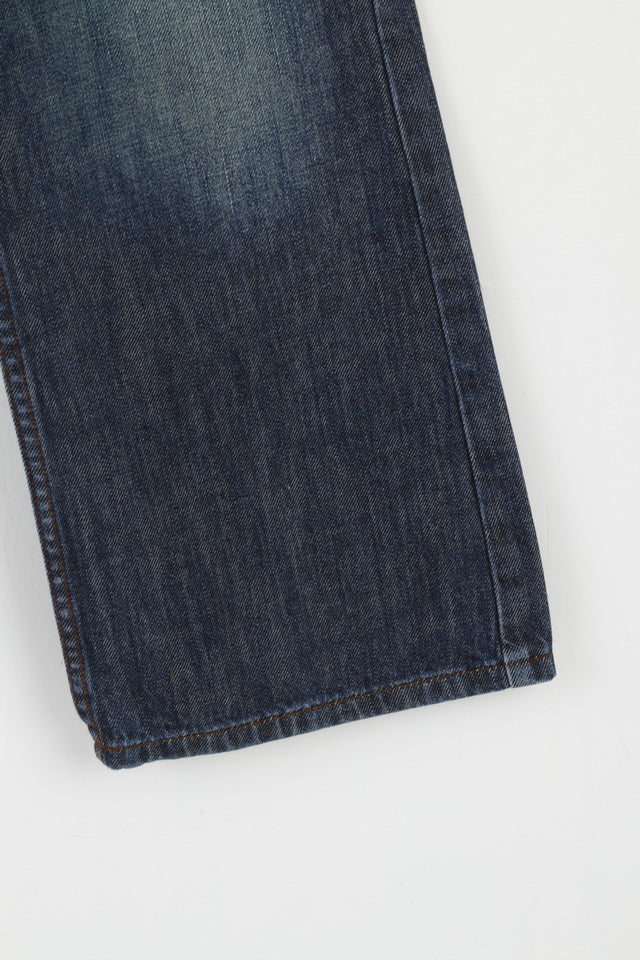 Joules Womens 14 L Jeans Trousers Navy Denim Cotton F_Hazzard Pants