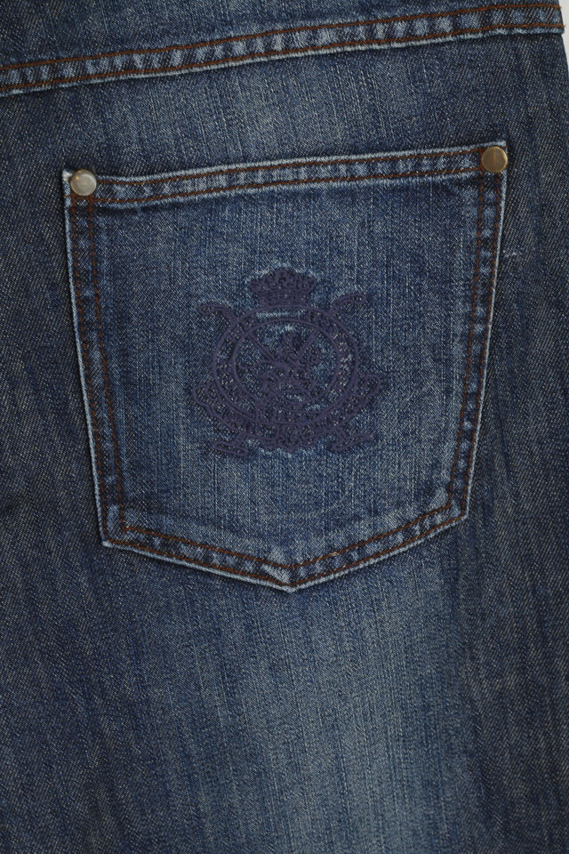 Joules Womens 14 L Jeans Trousers Navy Denim Cotton F_Hazzard Pants