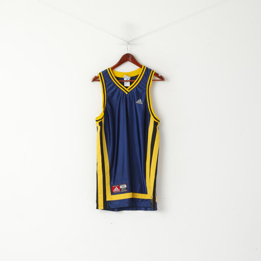 Adidas Men M Sleeveless Shirt Navy Basketball Teamwear Performance Vintage Vest