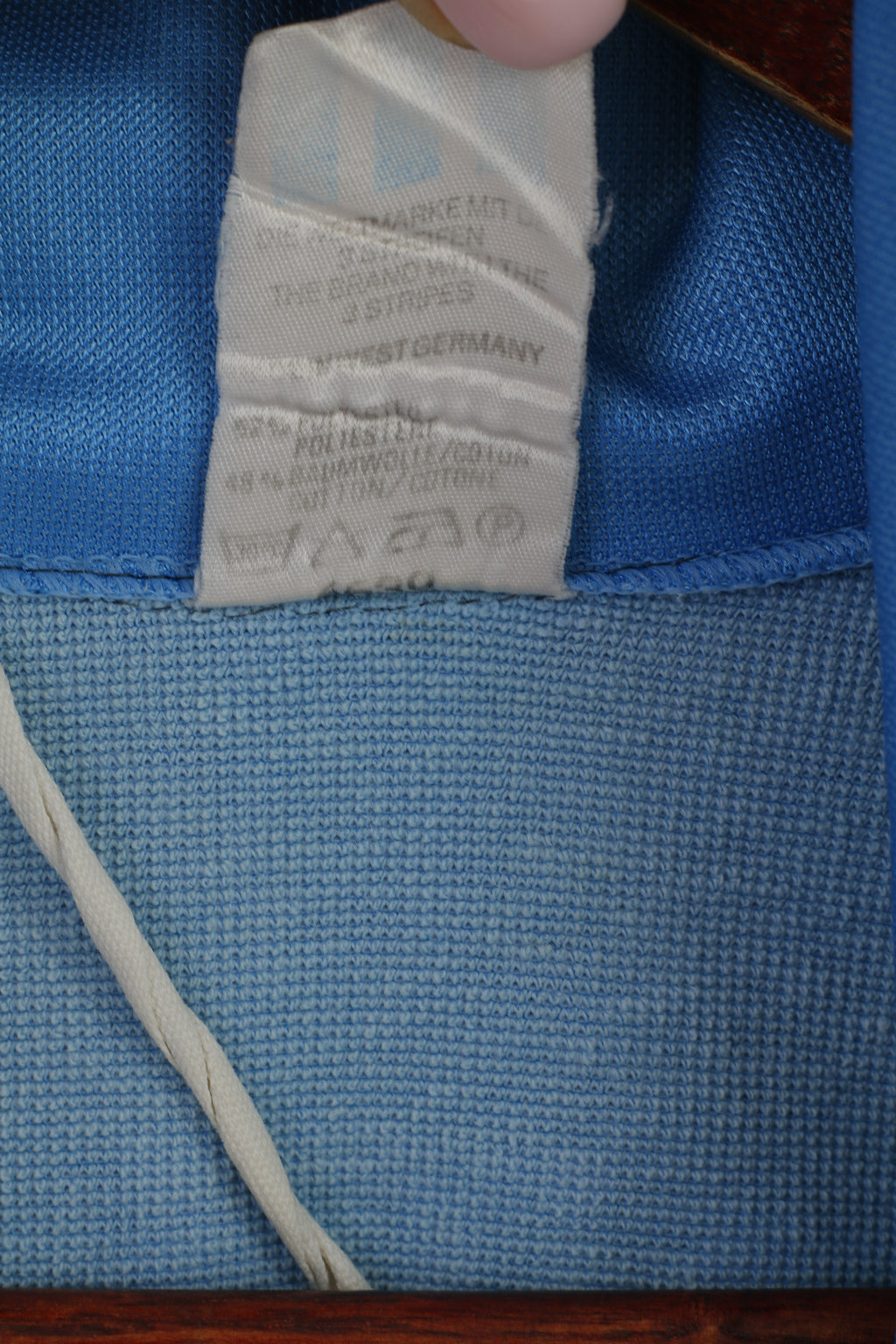 Felpa Adidas da uomo M blu vintage Germania Ovest ASC Sporthaus Retro Track Top