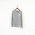SikSilk Men XL (L) Sweatshirt Gret Cotton Long Stretch Crew Neck Sport Top