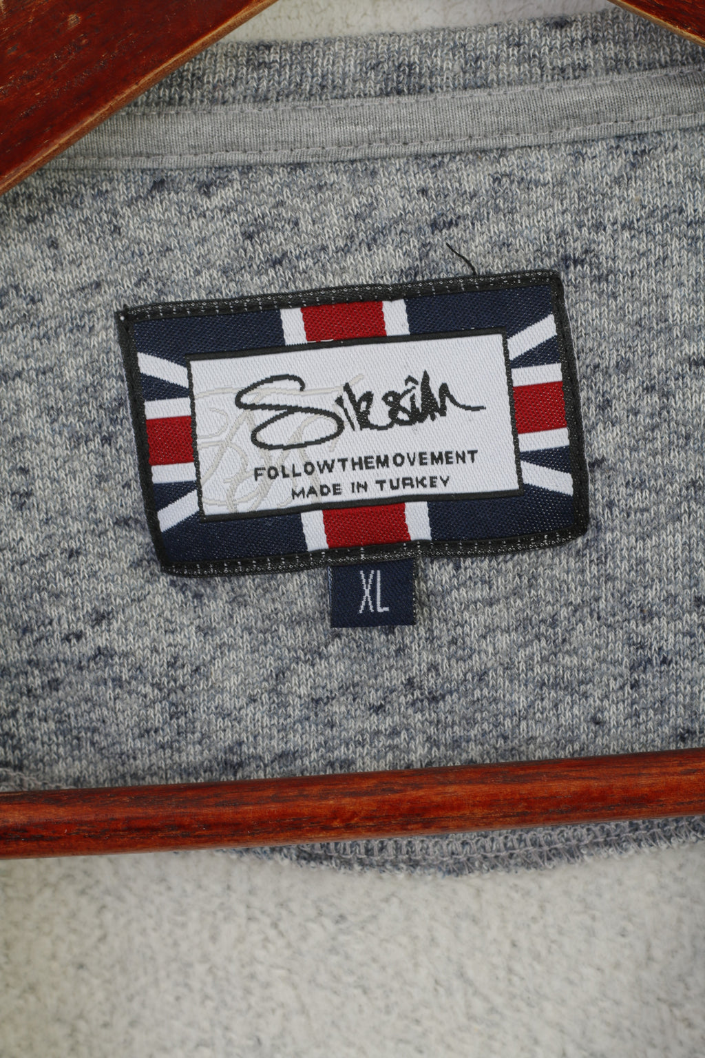 SikSilk Hommes XL (L) Sweat Gret Coton Long Stretch Col Rond Haut de Sport