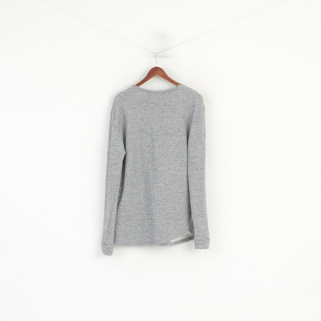 SikSilk Hommes XL (L) Sweat Gret Coton Long Stretch Col Rond Haut de Sport