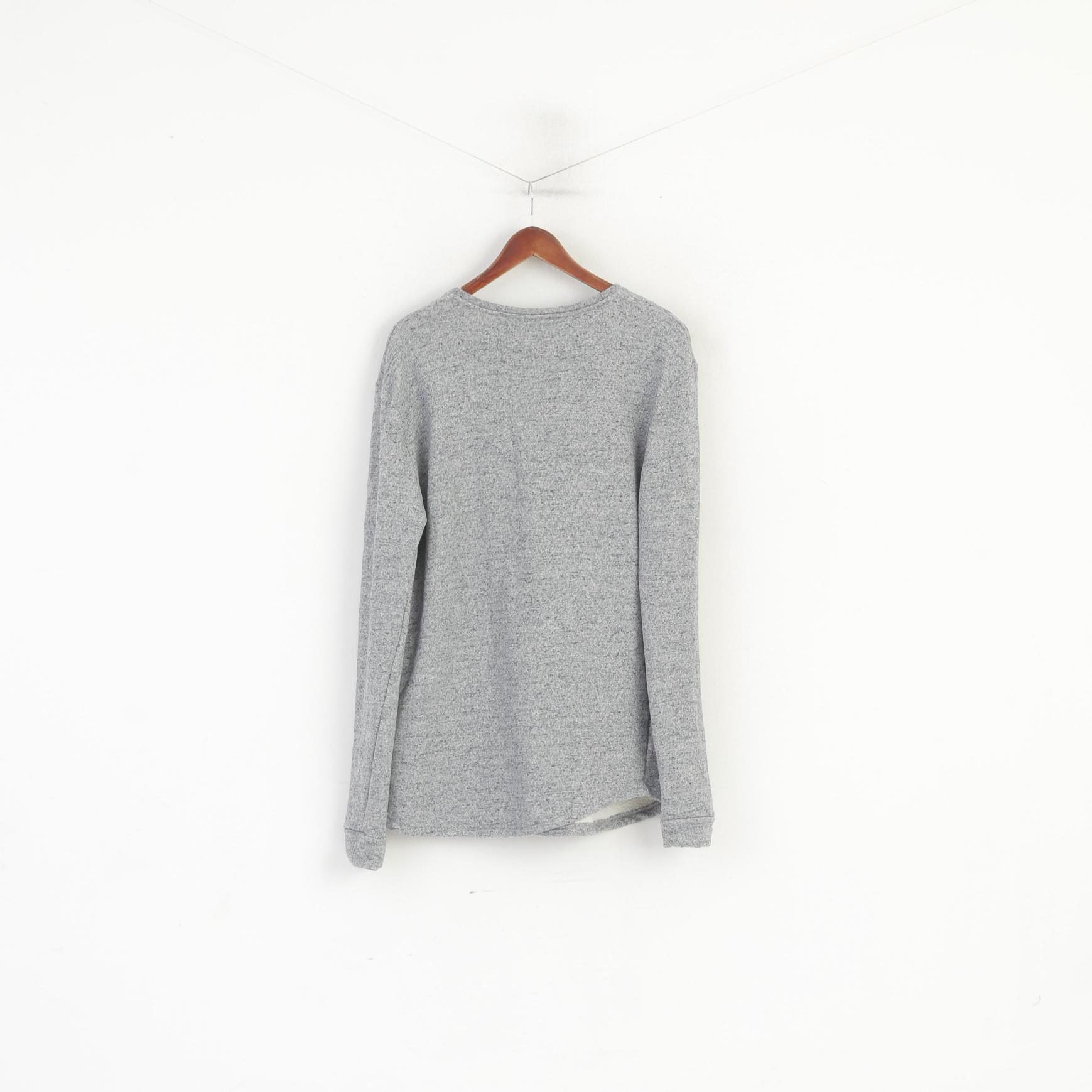 SikSilk Hommes XL (L) Sweat Gret Coton Long Stretch Col Rond Haut de Sport