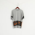 Camicia Zio Sam da uomo M (L) in cotone grigio sportivo girocollo top vintage