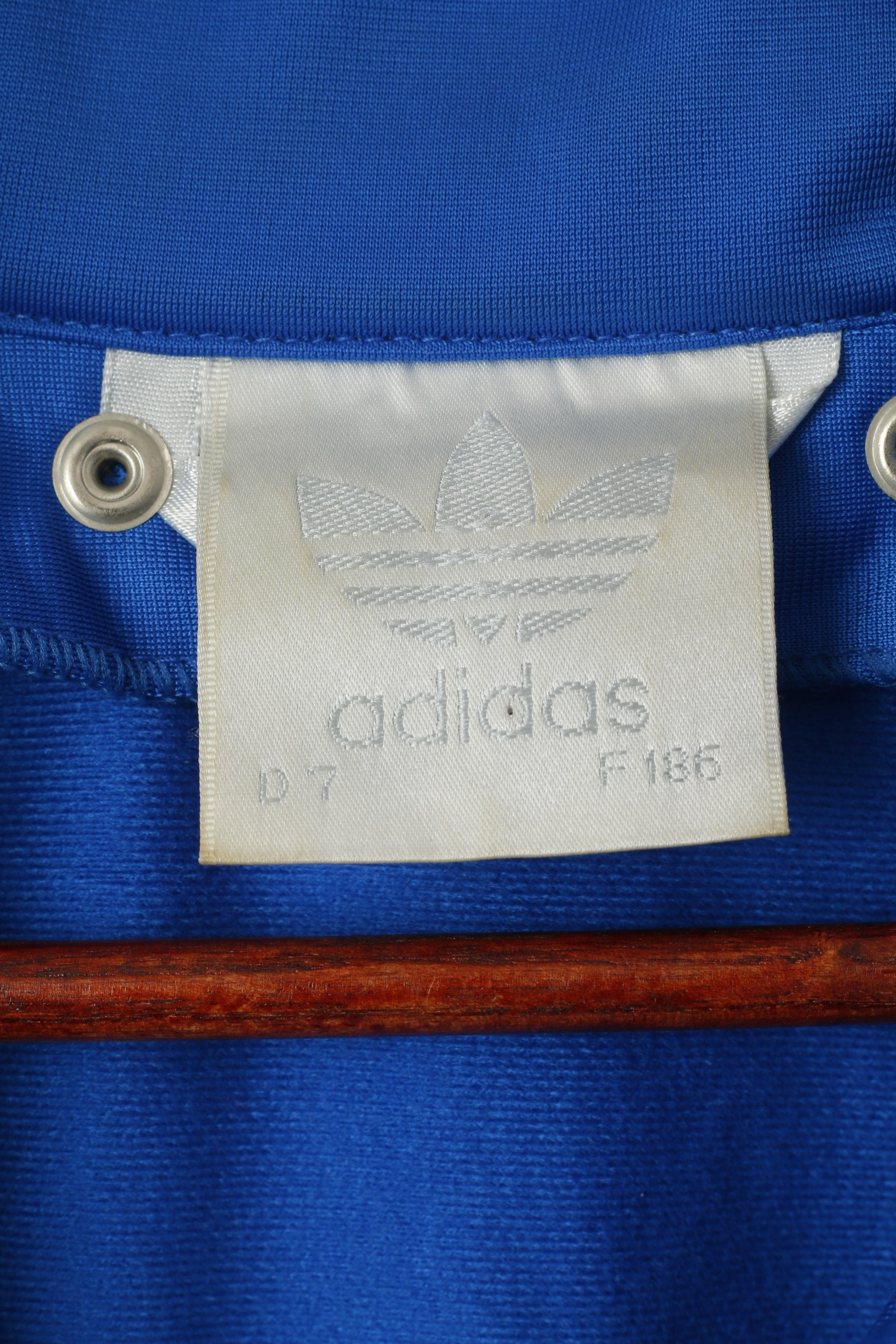Felpa Adidas Uomo L 186 Felpa Blu Vintage Warm Up Manica Corta con Cerniera Intera