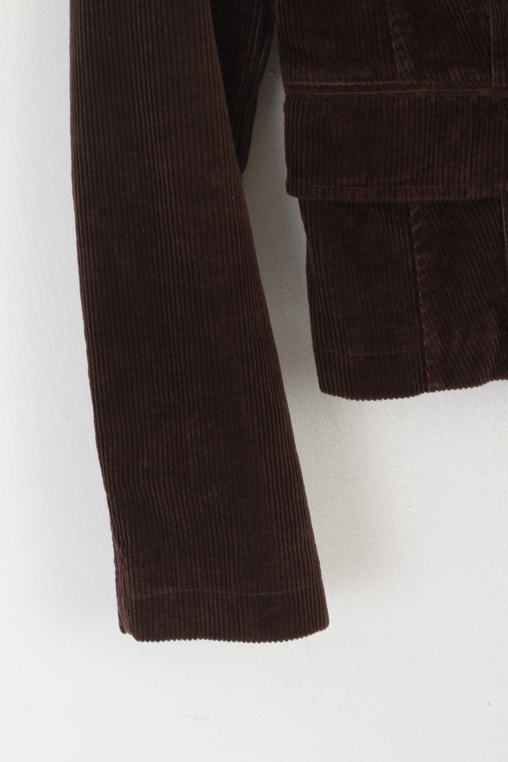 United Colors Of Benetton Women 44 S Blazer Brown Corduroy Single Breasted Jacket