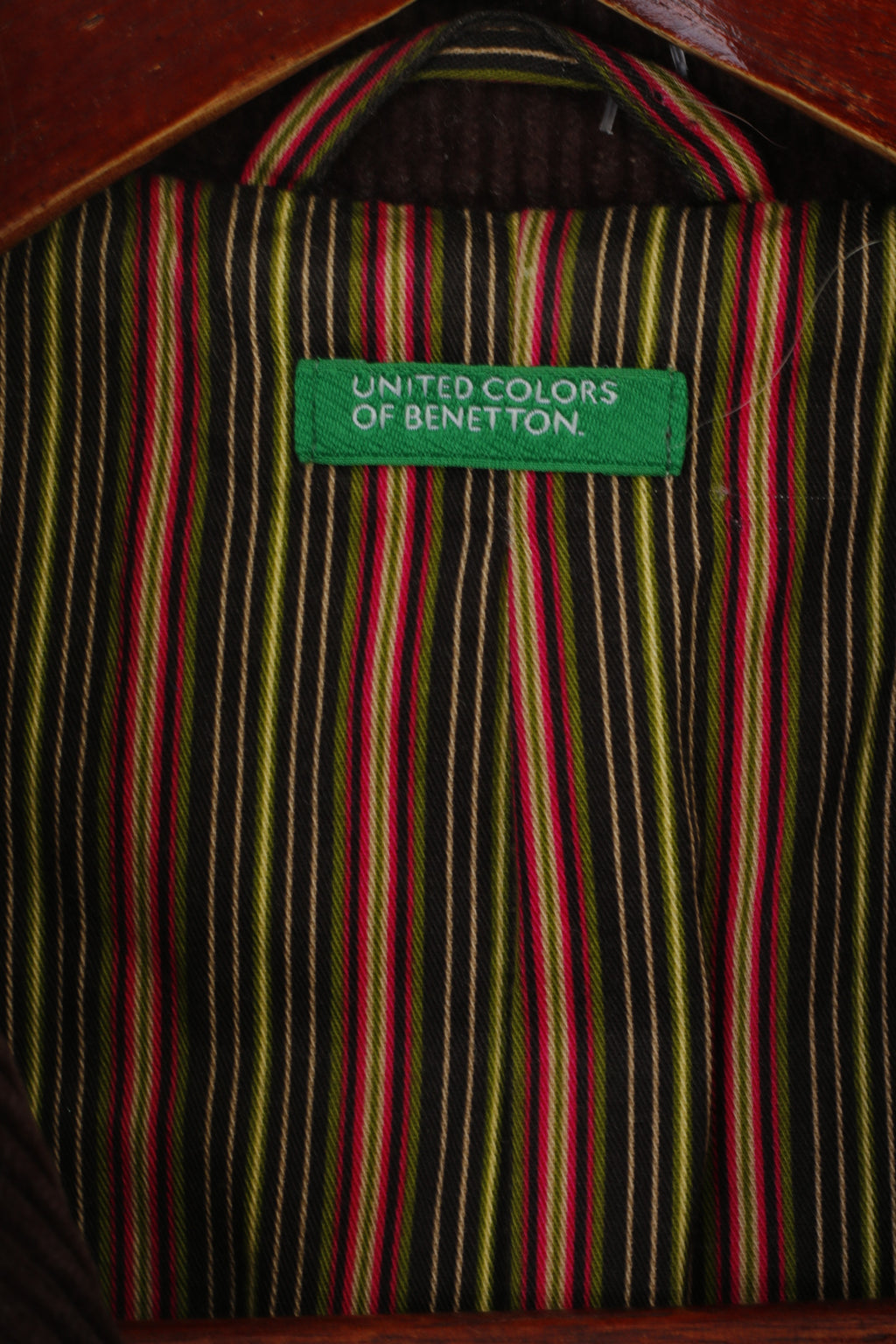 United Colors Of Benetton Women 44 S Blazer Brown Corduroy Single Breasted Jacket