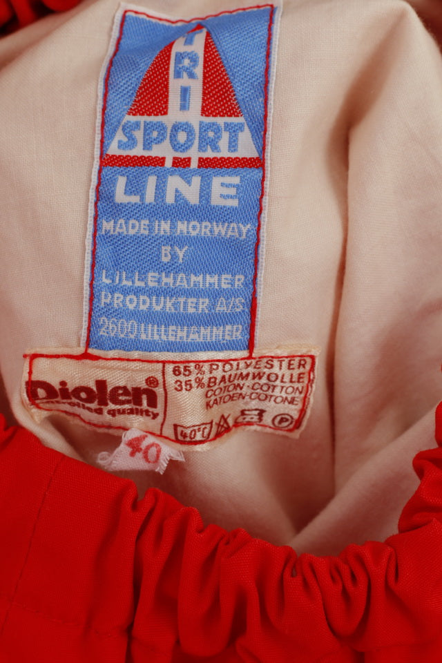 Pantaloni Trio Sport By Lillehammer da donna 40 Pantaloni da esterno Diolen vintage rossi