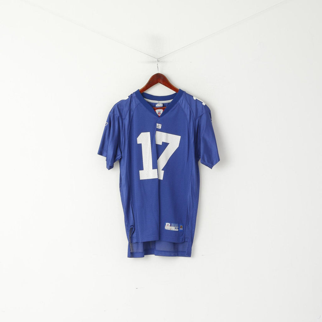 Reebok Youth XL 18-20 Age Shirt Blue Nylon NFL Indianapolis #17 Burress Jersey Top