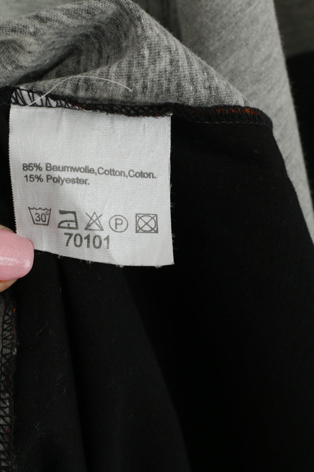 Uncle Sam Men M (L) Shirt Grey Cotton Sportswear Crew Neck Vintage Top