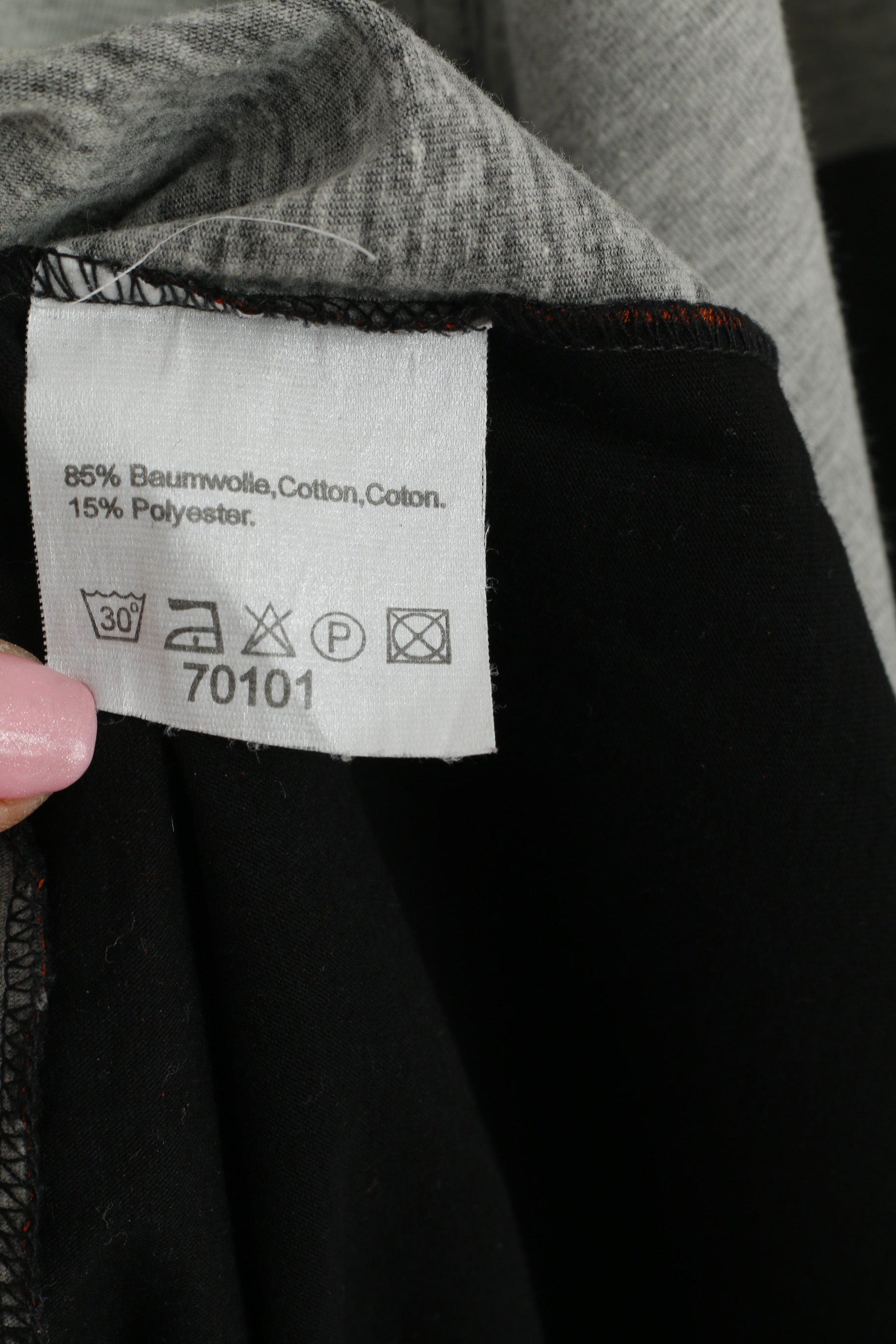 Uncle Sam Men M (L) Shirt Grey Cotton Sportswear Crew Neck Vintage Top