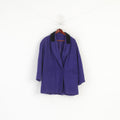 C&amp;A Yessica Femme 42 L Veste Violet Laine Double Boutonnage Vintage Oversize Manteau