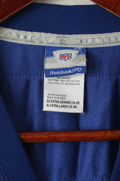 Reebok Youth XL 18-20 Age Shirt Blue Nylon NFL Indianapolis #17 Burress Jersey Top