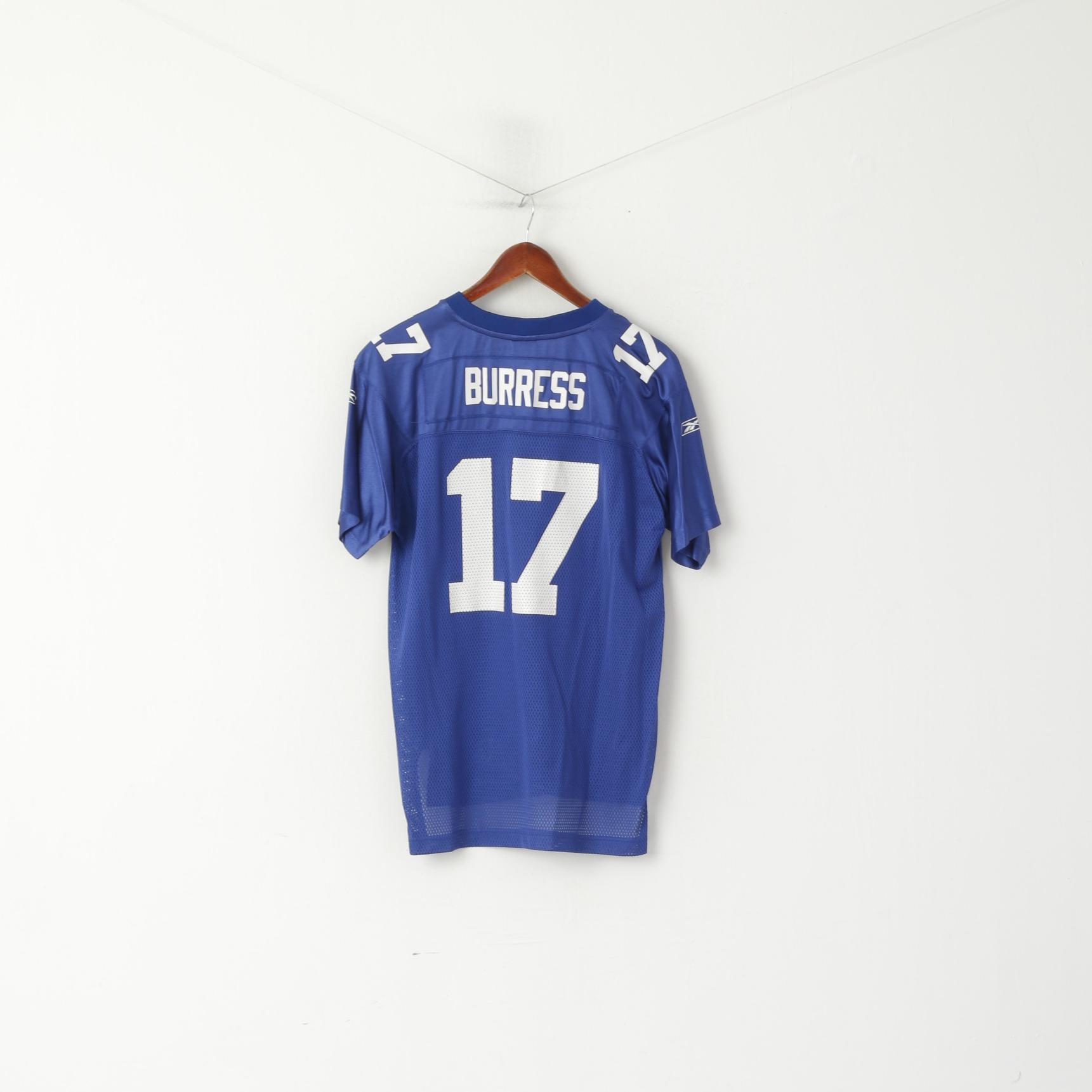 Reebok Youth XL 18-20 Age Shirt Blue Nylon NFL Indianapolis #17 Burress Jersey Top